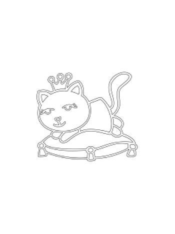 Купить Трафарет для цветного песка "Кошка в короне" в Москве по недорогой цене