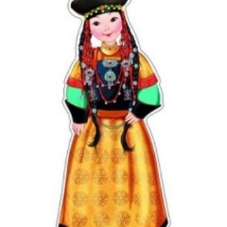 Купить Плакат вырубной "Девочка в бурятском костюме" в Москве по недорогой цене