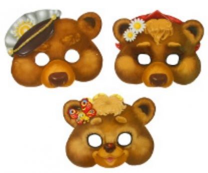 Купить Набор карнавальных масок "Три медведя" в Москве по недорогой цене