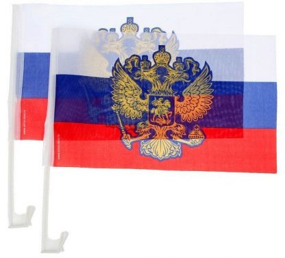 Купить Флаг автомобильный "Россия" в Москве по недорогой цене