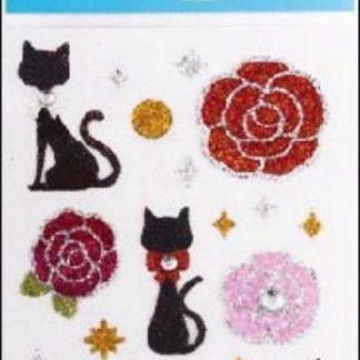 Купить Блестящие наклейки. Липуня "Розы и кошки" в Москве по недорогой цене