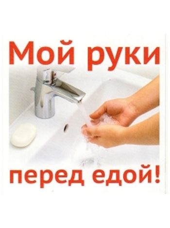 Купить Наклейка "Мой руки перед едой!" в Москве по недорогой цене