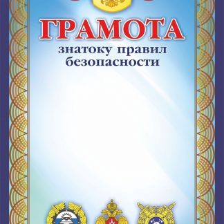 Купить Грамота знатоку правил безопасности в Москве по недорогой цене