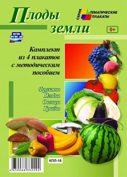 Купить Комплект плакатов "Плоды земли" (4 плаката: "Фрукты"