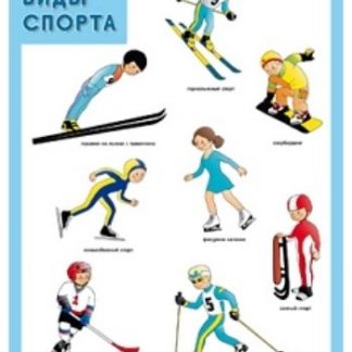 Купить Плакат "Зимние виды спорта" в Москве по недорогой цене