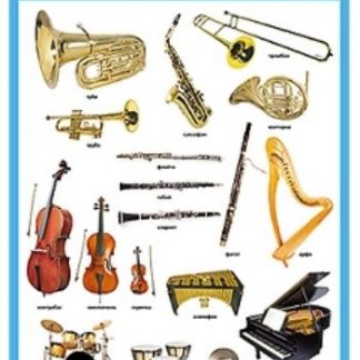 Купить Плакат "Музыкальные инструменты эстрадно-симфонического оркестра" в Москве по недорогой цене