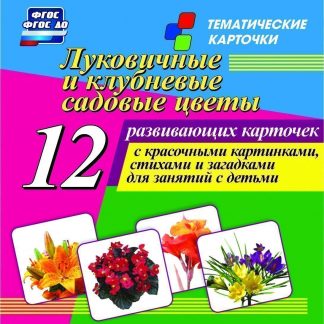 Купить Луковичные и клубневые садовые цветы: 12 развивающих карточек с красочными картинками