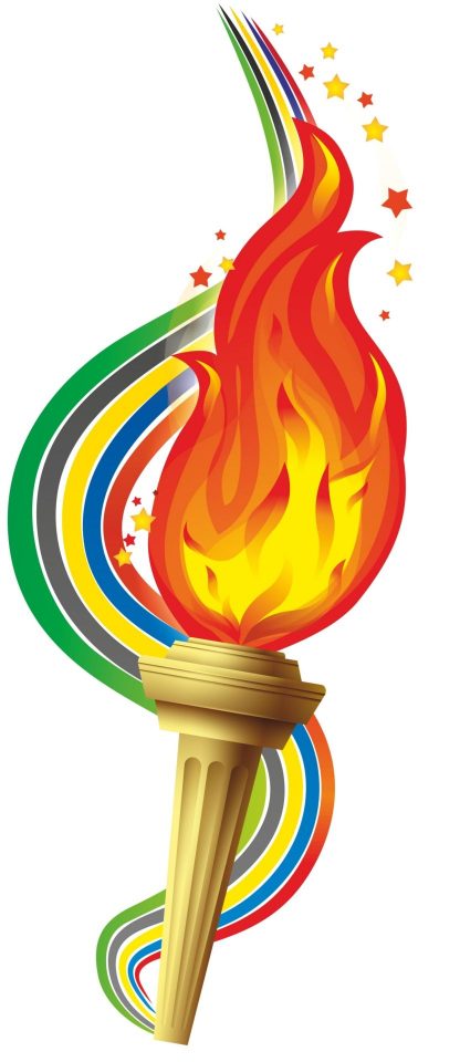 Купить Плакат вырубной "Олимпийский огонь": 208х506 мм в Москве по недорогой цене