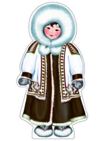Купить Плакат вырубной "Девочка в чукотском костюме" в Москве по недорогой цене