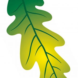Купить Мини-плакат вырубной "Лист дуба зеленый": 144х51 мм в Москве по недорогой цене