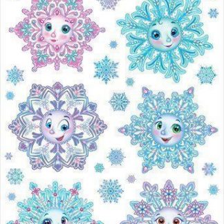 Купить Набор оформительских наклеек "Волшебные снежинки" в Москве по недорогой цене
