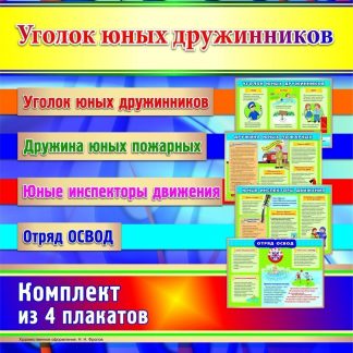 Купить Комплект плакатов "Уголок юных дружинников": 4 плаката в Москве по недорогой цене
