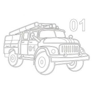 Купить Трафарет для цветного песка "Пожарная машина" в Москве по недорогой цене