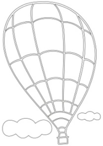 Купить Трафарет для цветного песка "Воздушный шар" в Москве по недорогой цене