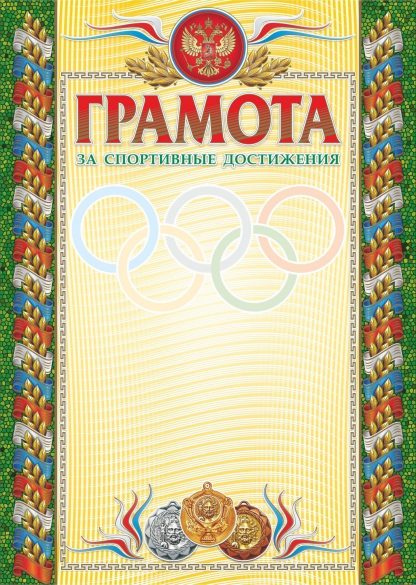 Купить Грамота за спортивные достижения (бронза) (взрослая) в Москве по недорогой цене