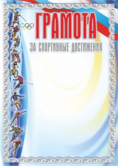 Купить Грамота за спортивные достижения (серебро) в Москве по недорогой цене