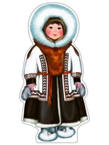Купить Плакат вырубной "Мальчик в чукотском костюме" в Москве по недорогой цене