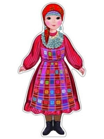 Купить Плакат вырубной "Девочка в удмуртском костюме" в Москве по недорогой цене