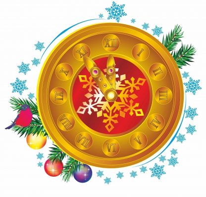 Купить Плакат вырубной "Часы новогодние" в Москве по недорогой цене