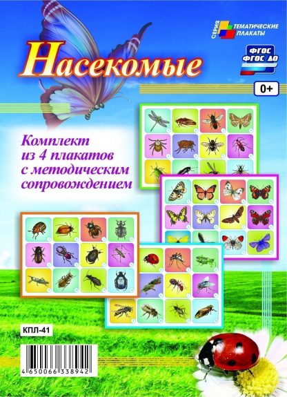 Купить Комплект плакатов "Насекомые": 4 плаката с методическим сопровождением в Москве по недорогой цене