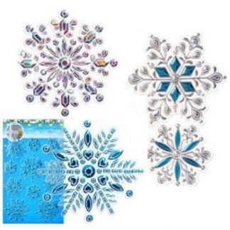 Купить Новогодние интерьерные наклейки "Снежинки"