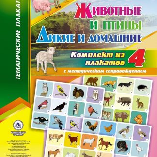 Купить Комплект плакатов "Дикие и домашние животные и птицы" (4 плаката "Животные леса"
